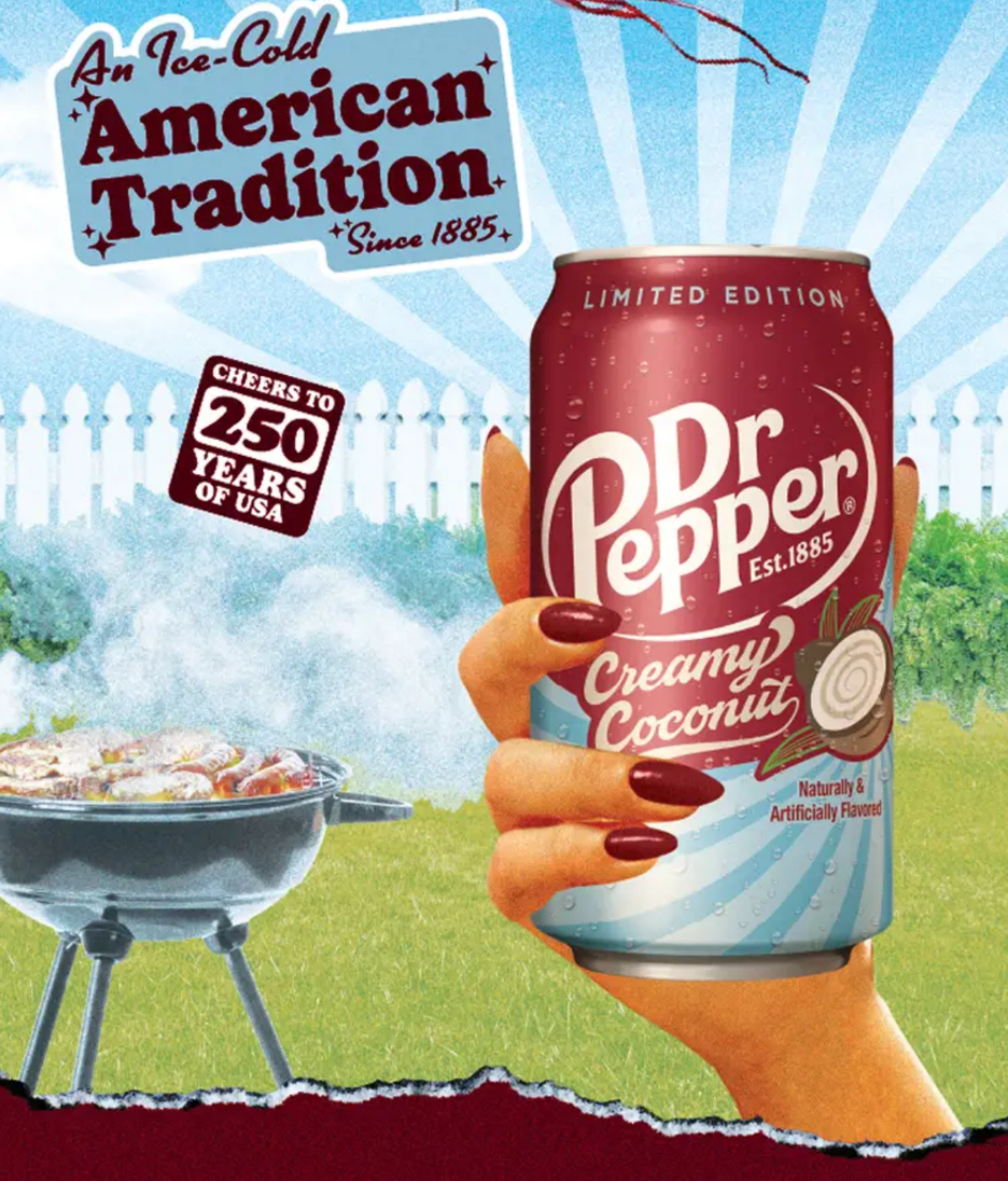 Dr Pepper Creamy Coconut summer scene